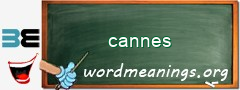 WordMeaning blackboard for cannes